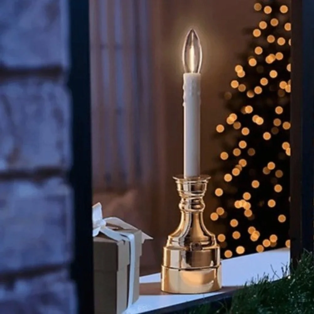 Bethlehem‎ Lights Set of 4 Adjustable Cordless Window Candles Photo Sensor Timer